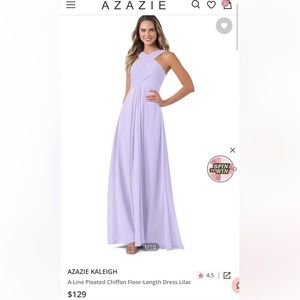 Azazie Kaleigh Bridesmaid Dress - Lilac color
